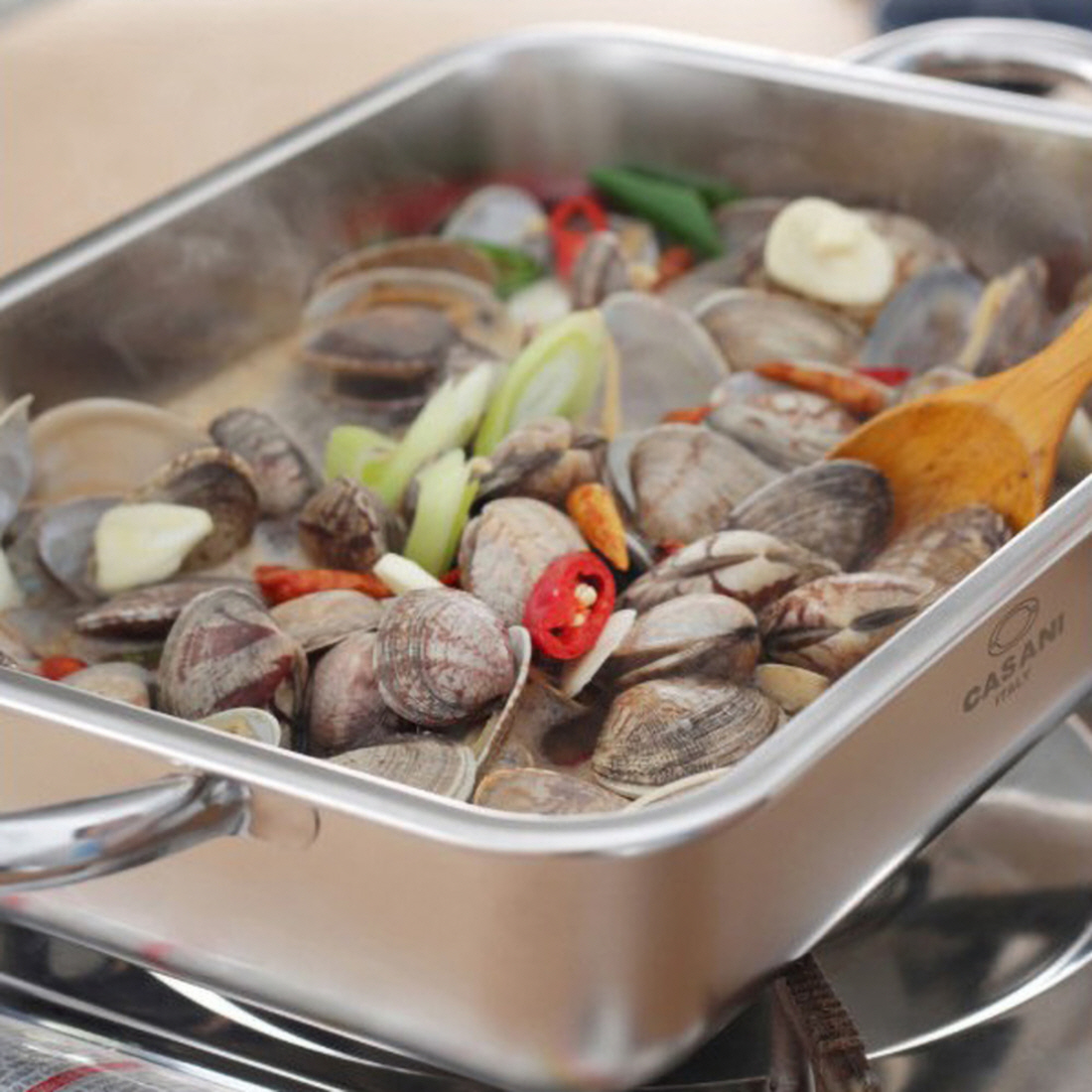 스텐 사각 꼬치 오뎅탕 냄비 샤브샤브 어묵탕 부대찌개 이자카야 전골냄비