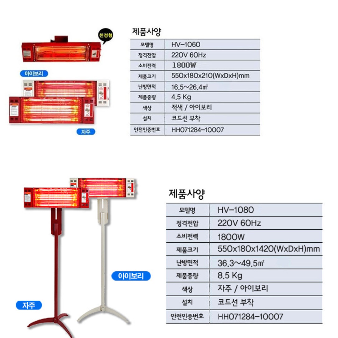 근적외선 램프 공업용 공장 산업용 히터 적외선 히터 벽걸이 히터