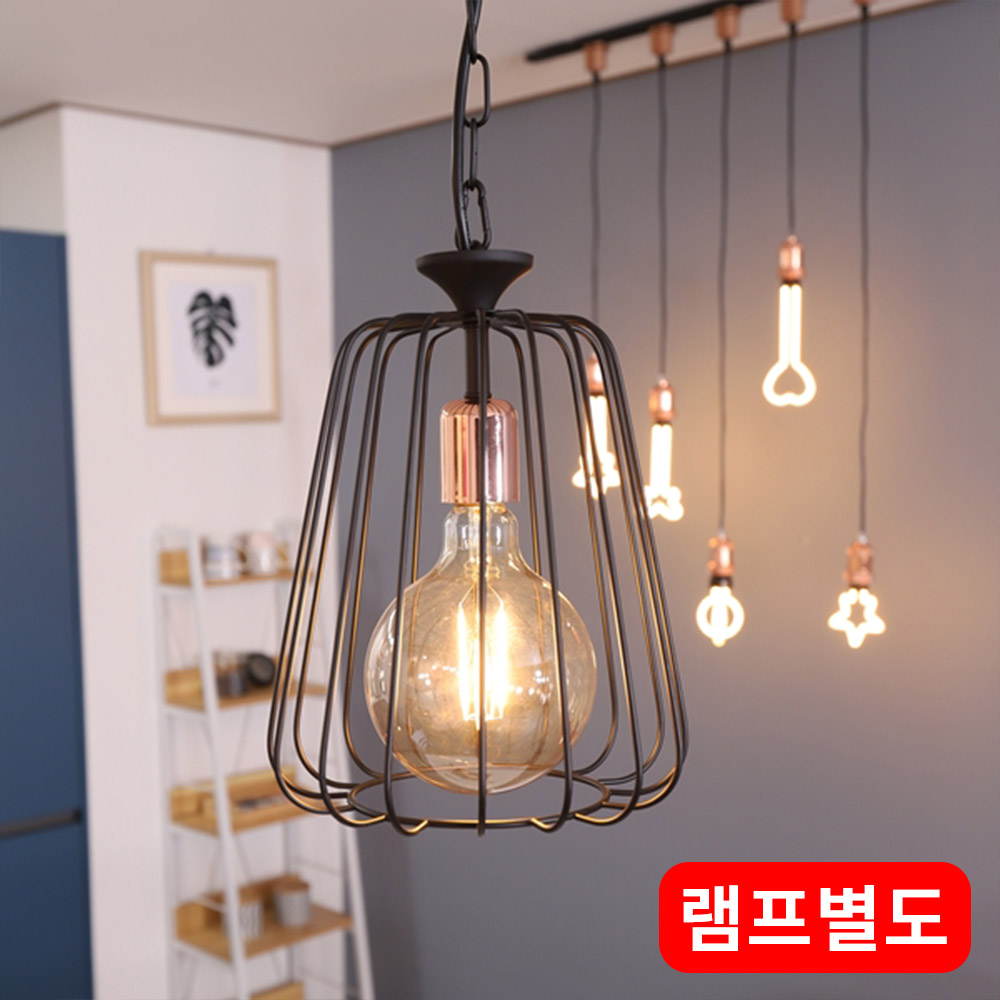 비츠온 램프용 홈 조명 팬던트 포이드 1등 블랙 공간조명 - 상품 이미지