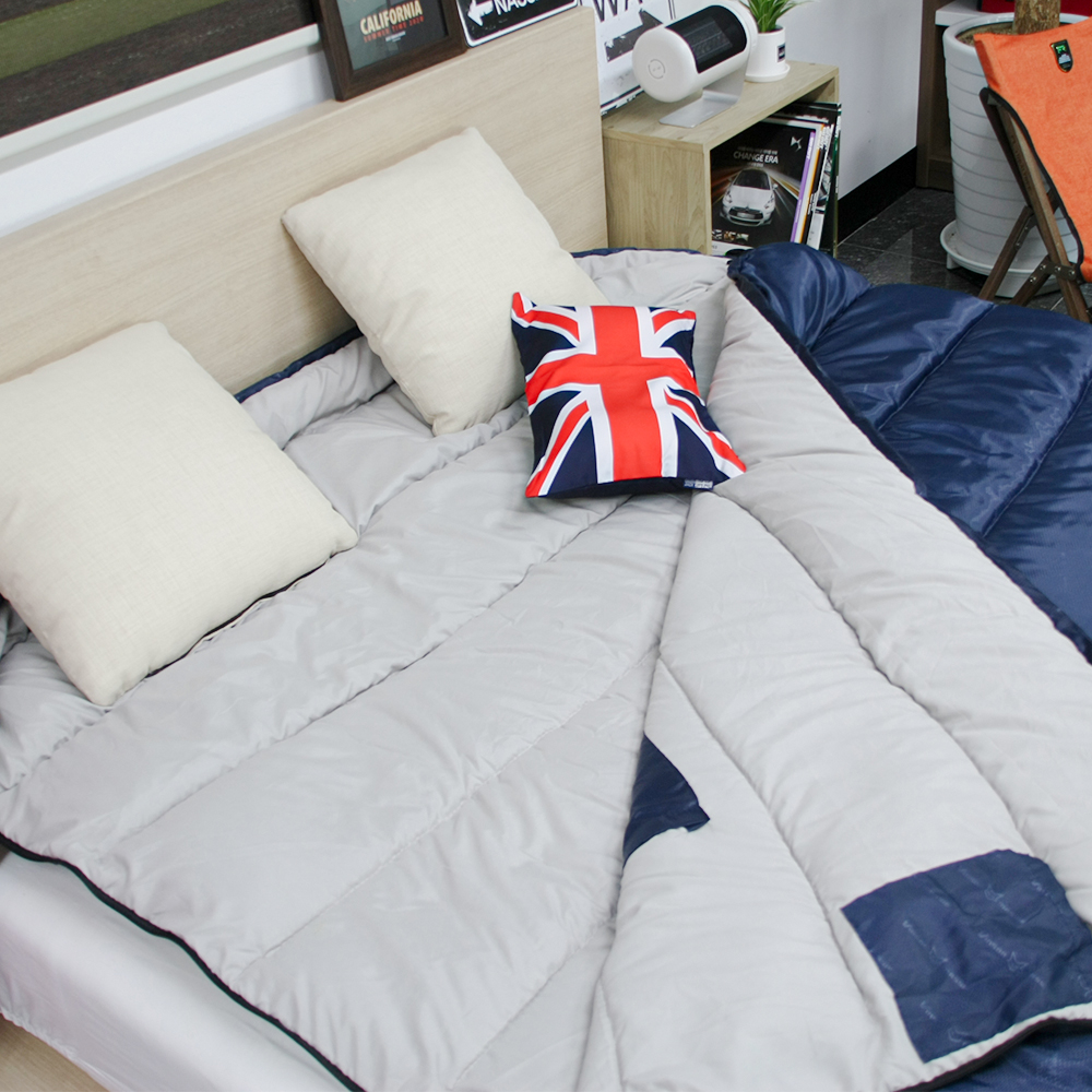 빈슨메시프 히프노스 더블 캠핑 침낭 2인용 이불 경량 사계절 백패킹 차박 네이비 이미지 2