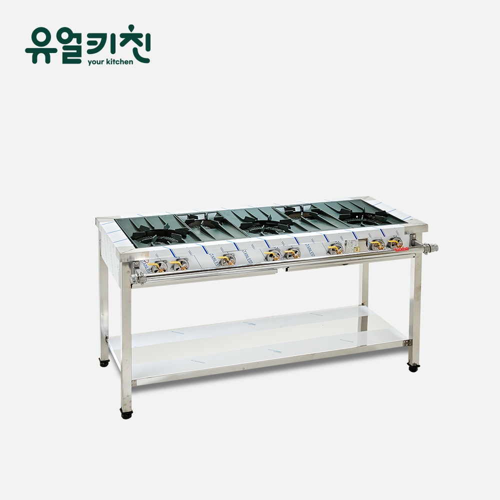 영업용가스렌지 1500 5구 업소용 간택기 간데기 식당용 일반 도시가스(LNG)