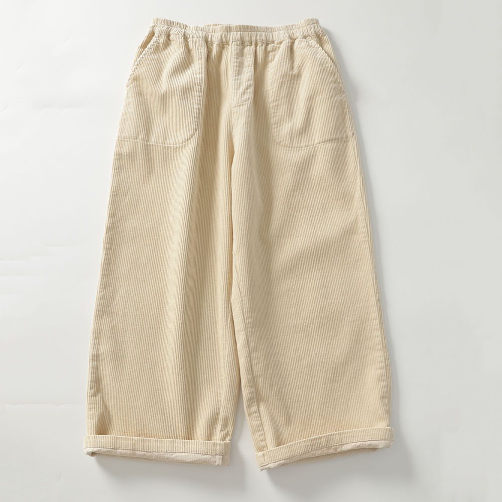 하마마스 골덴바지 9부 코듀로이 밴딩 와이드핏 - 상품 이미지