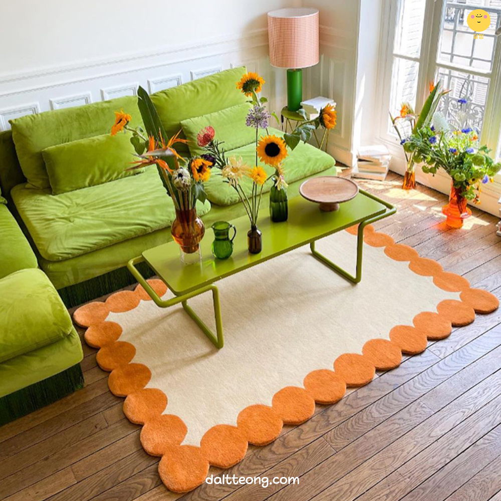 달떵 북유럽 거실 디자인A 러그 인테리어 수입 극세사 빈티지 카페트 140x200