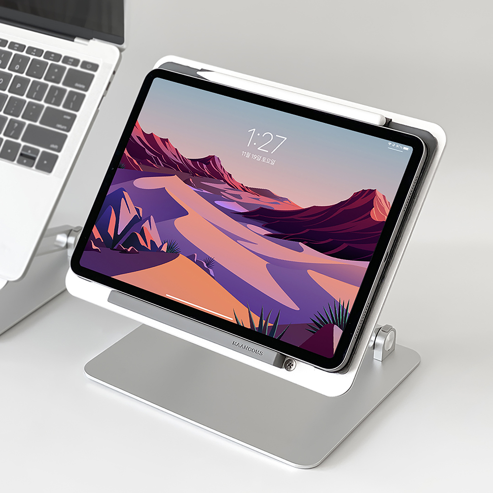 만컴즈 Z스탠드 알루미늄 접이식 노트북 거치대 아이패드 태블릿 스탠드 받침대