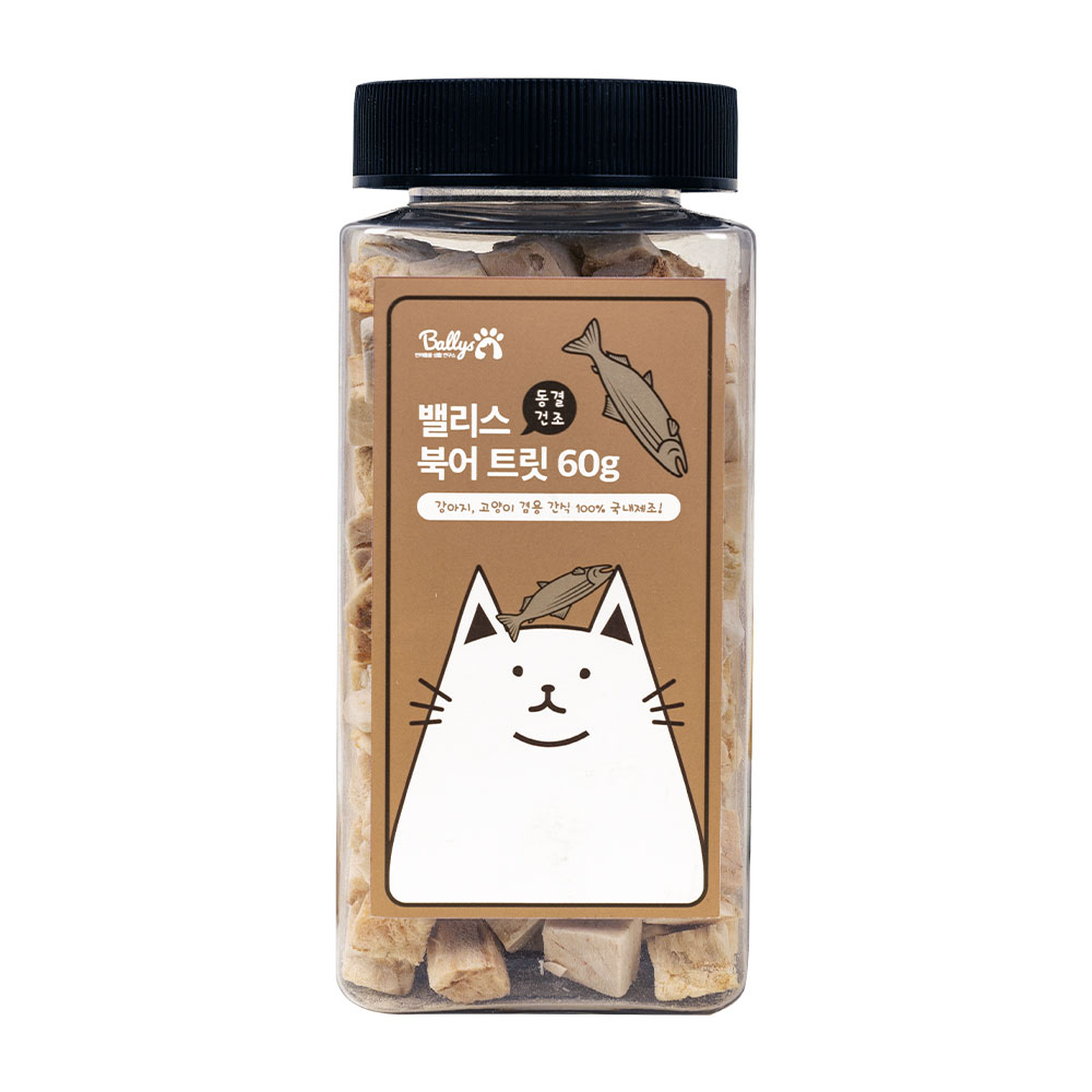 고양이북어트릿 밸리스 고양이 동결건조 간식 미니트릿 북어 60g 이미지 8