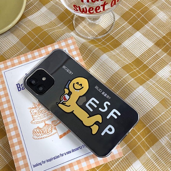 아이폰12 케이스 실리콘 우정 올리 MBTI케이스 ESFP - 메인 이미지