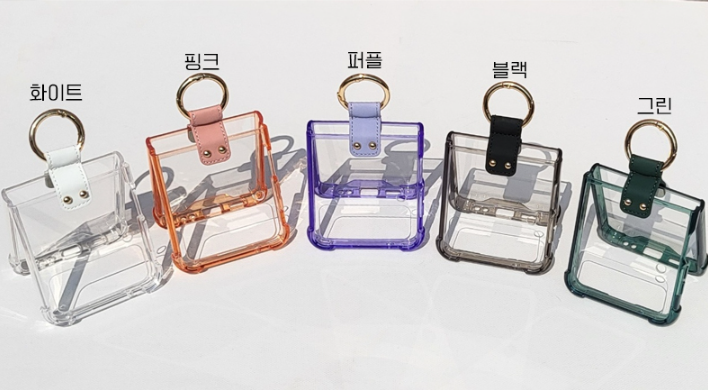 범퍼 변색없는 투명 케이스 스트랩 하드 젤리 카메라보호 슬림 블랙, 갤럭시Z 플립4 - 상세 이미지 2