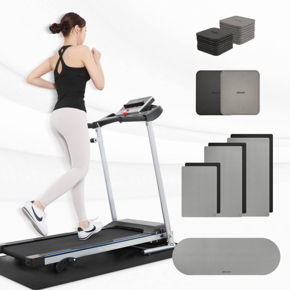 멜킨 그랜드 헬스기구 소음방지매트 800x1500 6mm 런닝머신 실내자전거 홈짐 방음매트