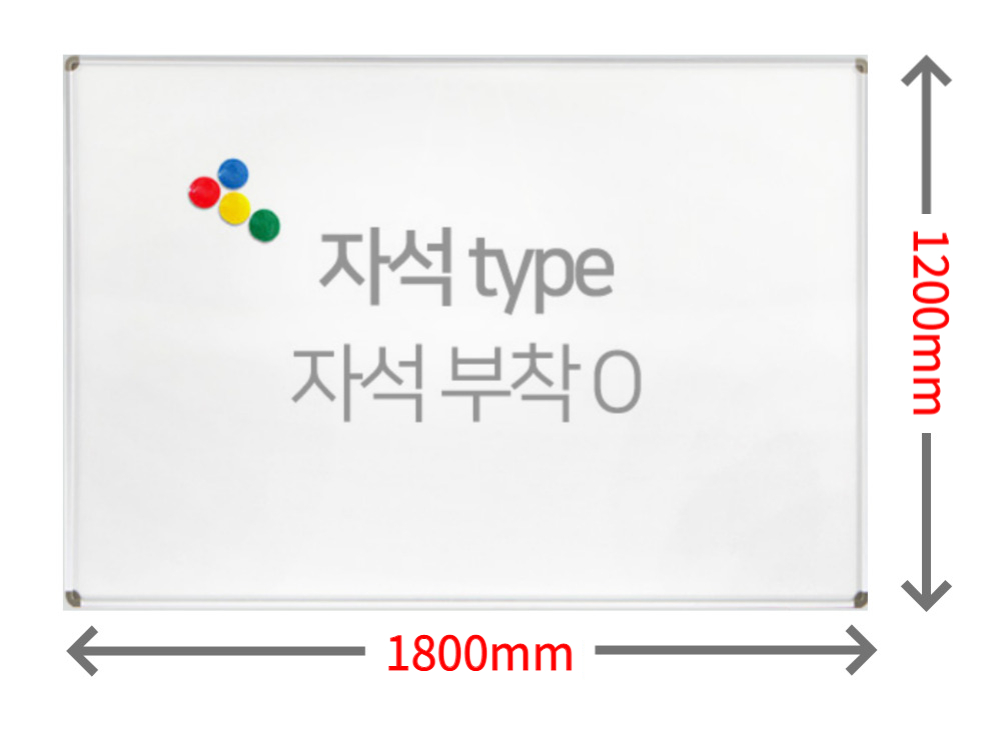 학원 벽걸이 화이트보드 120x180 자석형 일반형 학교 칠판 화이트 마카 보드판 이미지 6