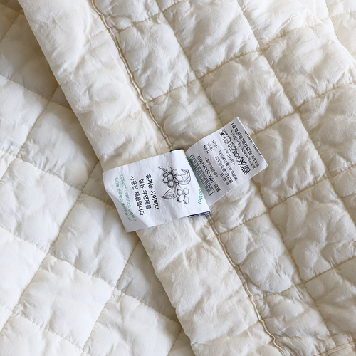 안심되는 OEKO-TEX 인증 먼지없는 80수 피그먼트 워싱 순면 사계절 양면 침대패드