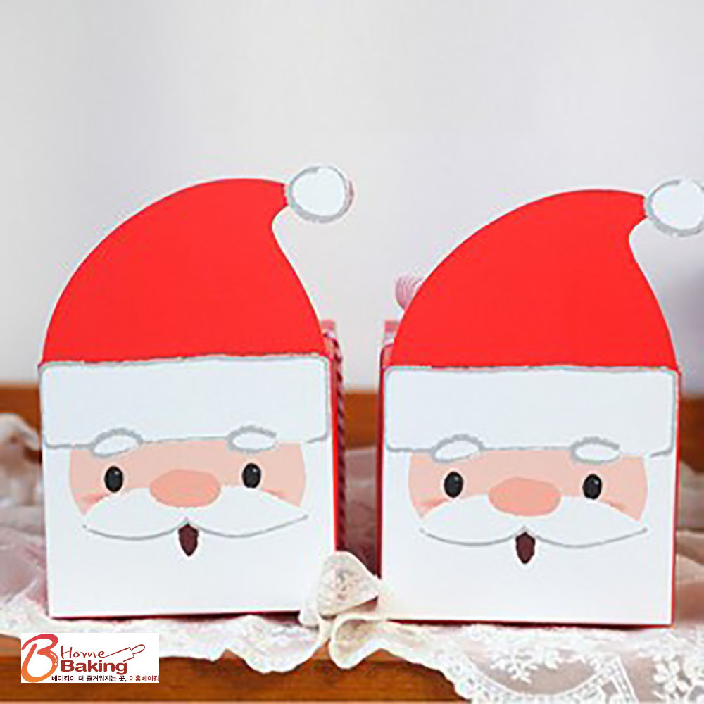 크리스마스 상자-모자산타 미니 종이 선물상자 쿠키 포장박스 성탄절 파티소품 어린이집