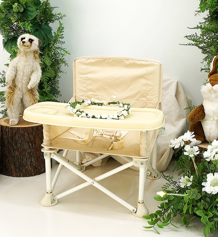 키저스 와이드 유아 휴대용 부스터 의자 아기 이유식 식탁 캠핑의자