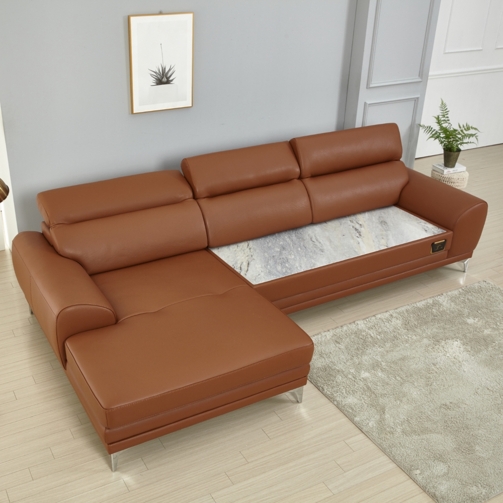 브리즈스톤 앨빈 코너카우치 돌쇼파 가죽 소파 돌침대쇼파