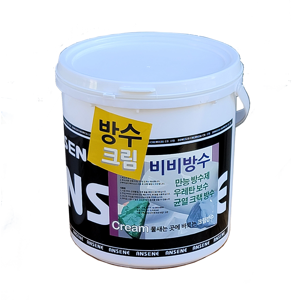 방수크림 만능방수 우레탄보수 균열 크랙 벽돌 줄눈 외벽- 비비방수-투명/녹/회-4kg - 상품 이미지
