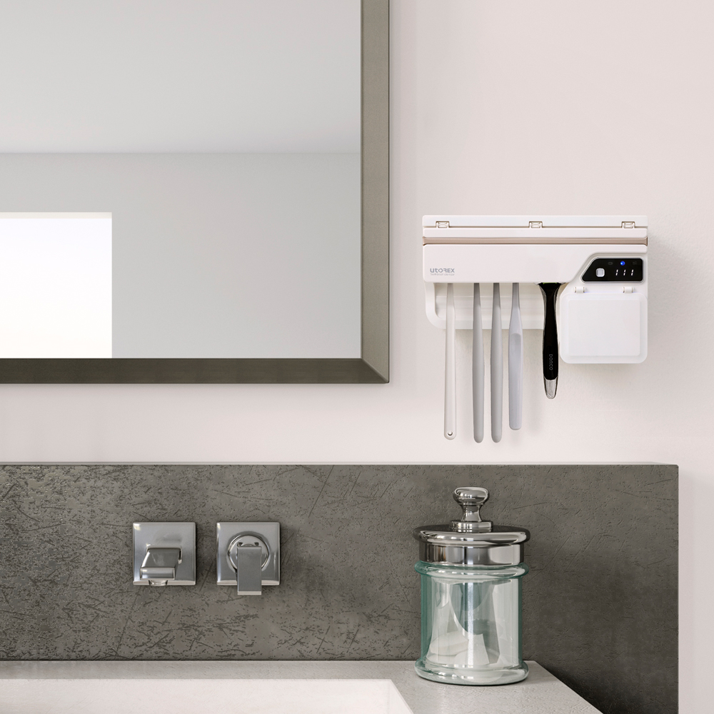 유토렉스 본투비 빌트인 UV-C 히팅 건조 유무선 겸용 칫솔살균기 UTL-111CH 고급형 이미지 4