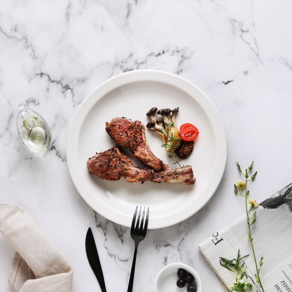 시라쿠스 뉴욕 레트로 빈티지 도자기 카페 그릇 / 26cm, 디너접시