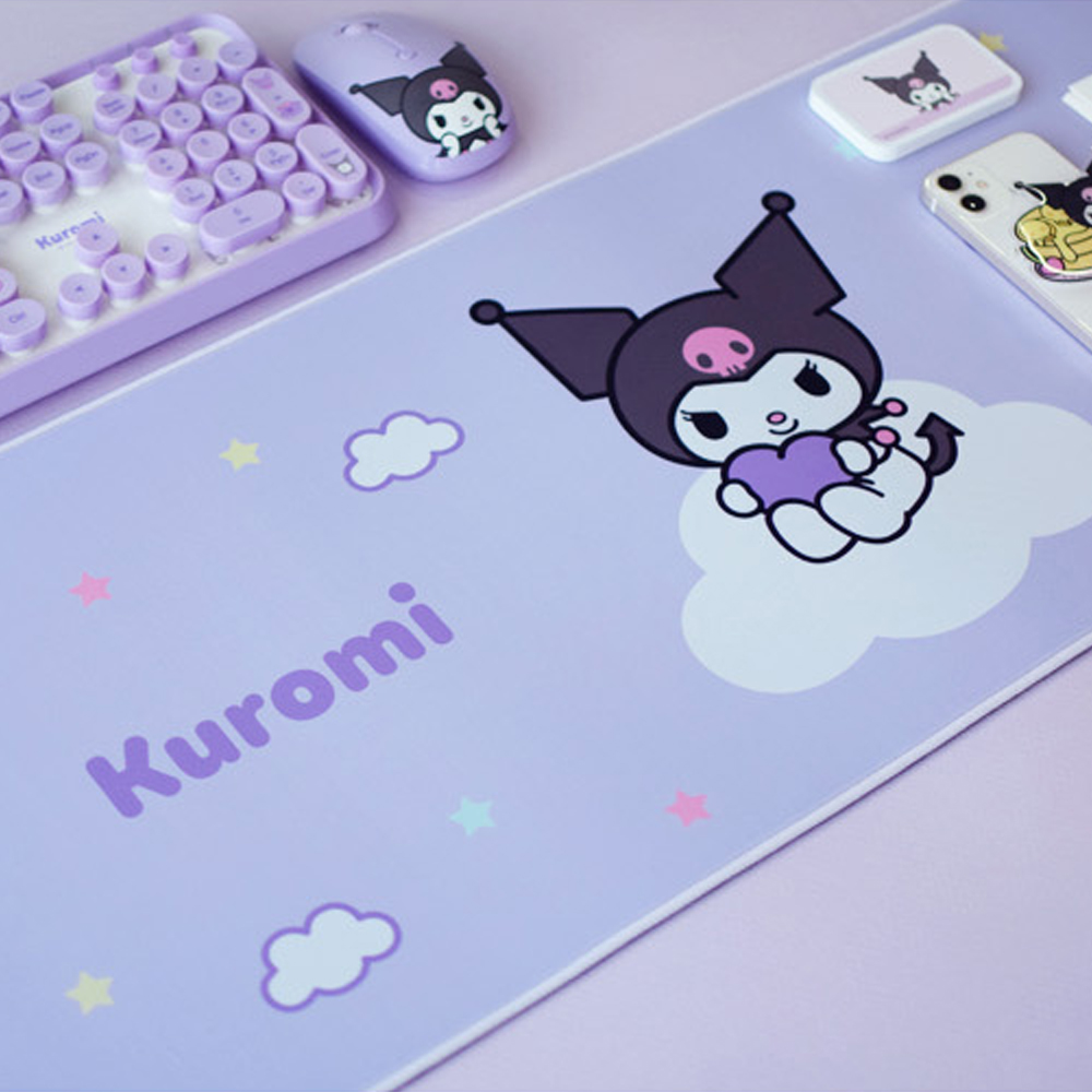 산리오 캐릭터 쿠로미 장패드 데스크매트 키보드 마우스패드 사무실 컴퓨터 책상 패드