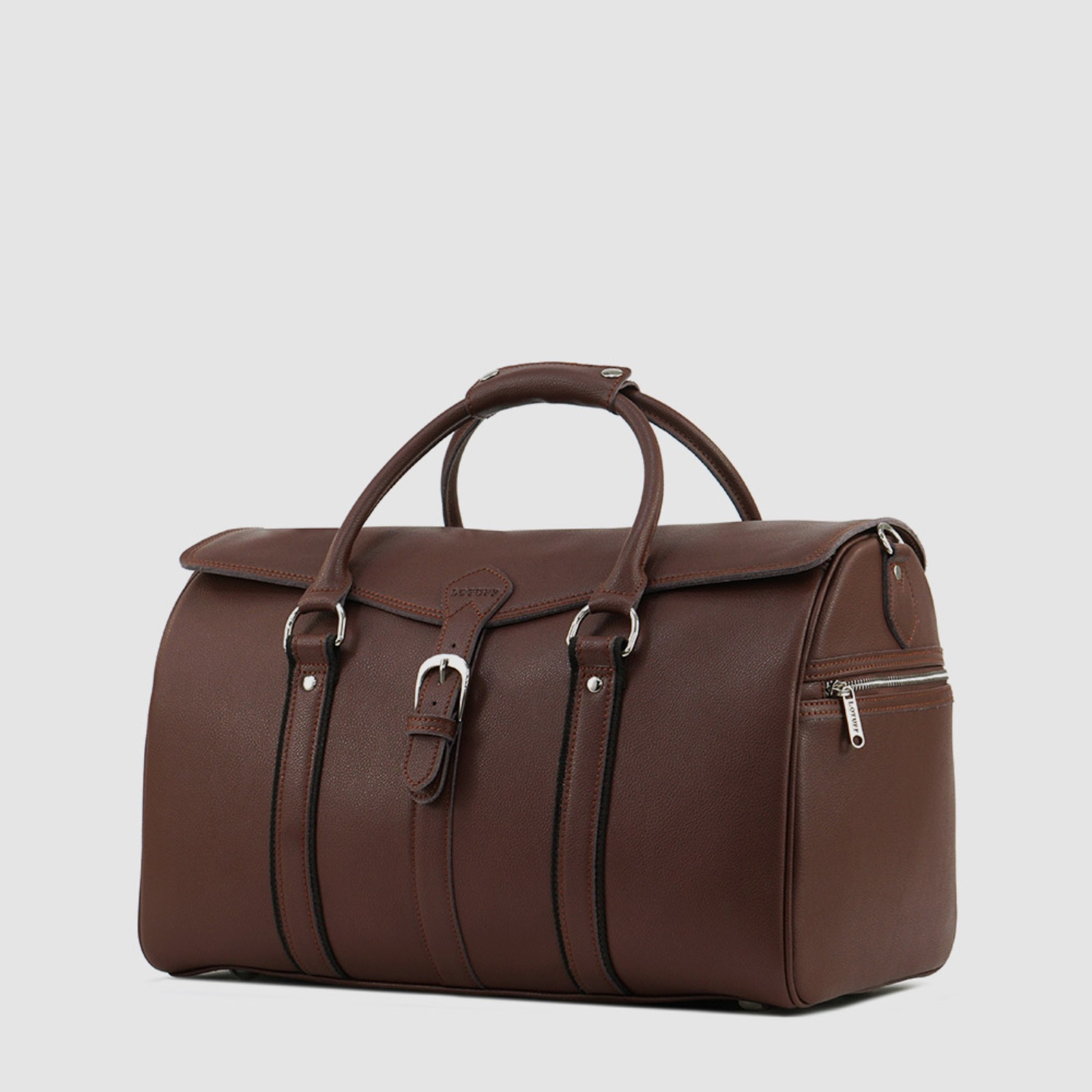 가죽 보스턴백 로터프 LO-2510 DBR 딥브라운 여행 보조 기내 가방