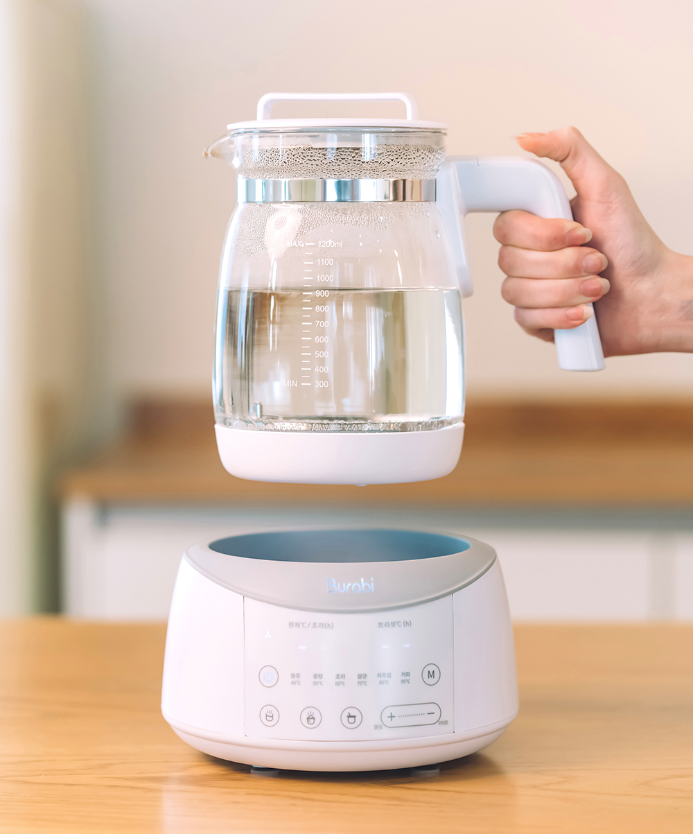 국민 분유포트 브라비 보온 티포트 스마트 유리 분유포트기 기본세트