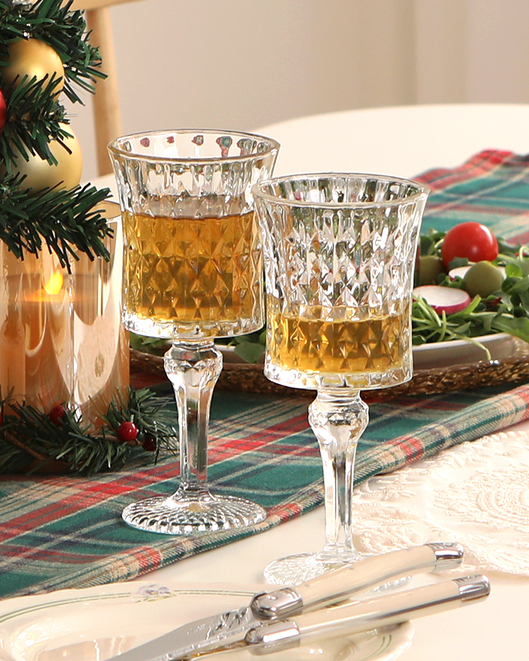 [2개세트] 집들이선물 홈파티 고블렛잔 다이아몬드 와인잔(CRC0068S)