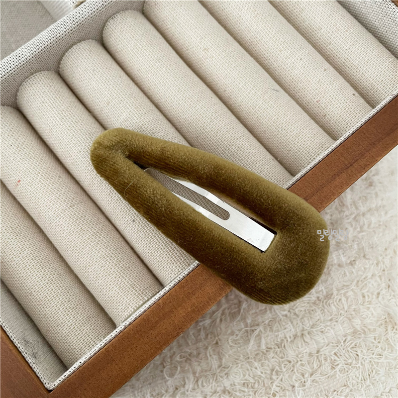 왕똑딱핀 벨벳 겨울 예쁜삔 똥머리 옆머리 포인트 헤어핀 이미지 7