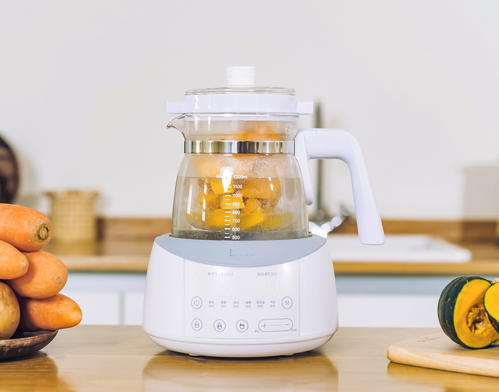 국민 분유포트 브라비 보온 티포트 스마트 유리 분유포트기 기본세트