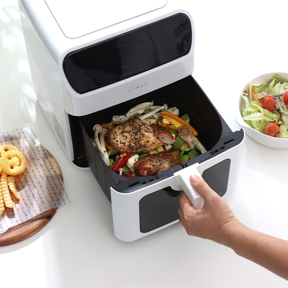 키친아트 스텐 에어프라이어 돈까스 닭다리 가정용 튀김기 에어플라이 KAH-AFR770