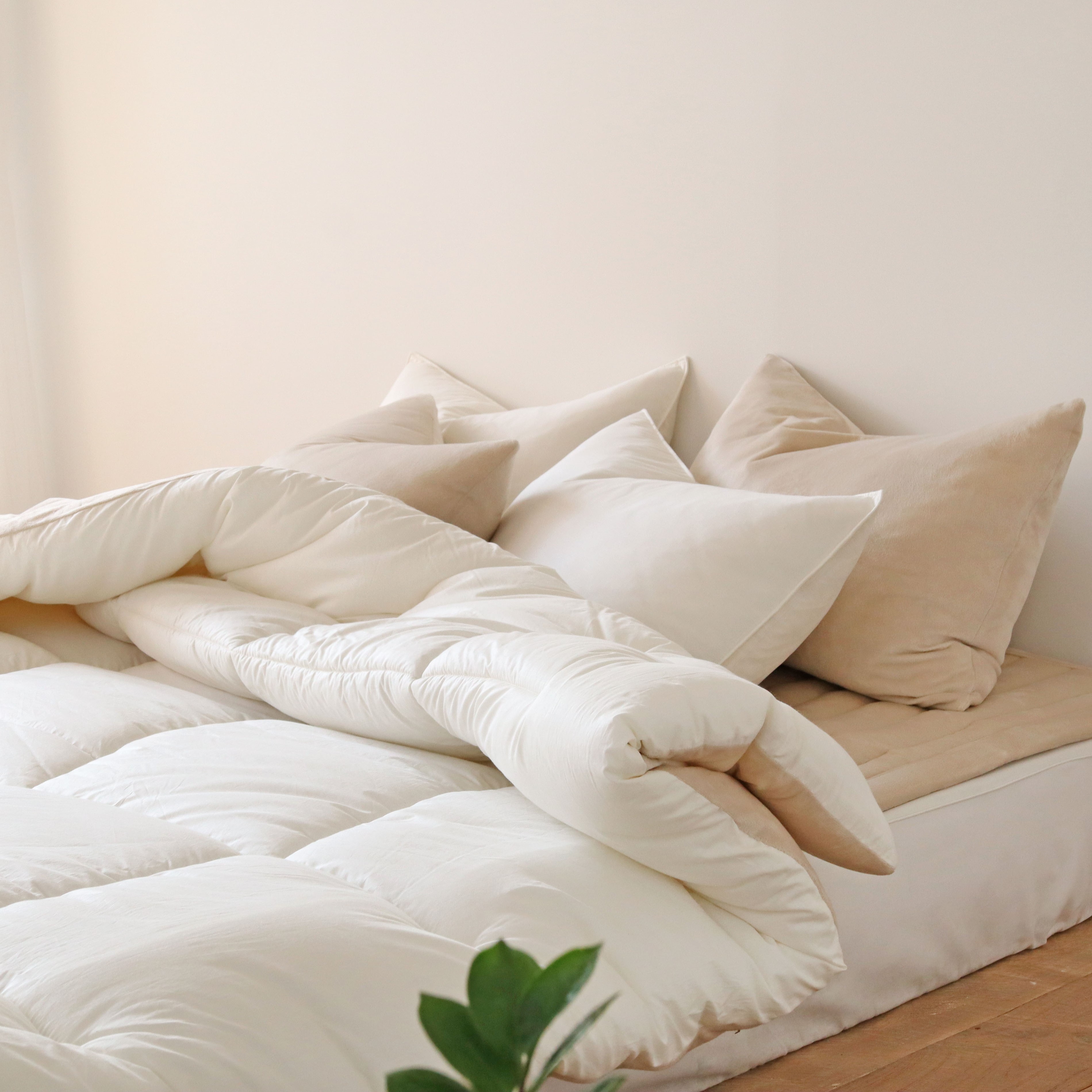 스탠다드 순면 아사 고밀도 극세사 따뜻한 겨울 침구 차렵이불 S/SS