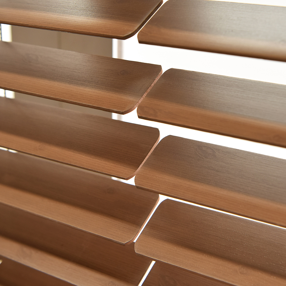 아라크네 라운드 우드 블라인드 암막 오동나무 원목 거실 베란다 창문 40x40