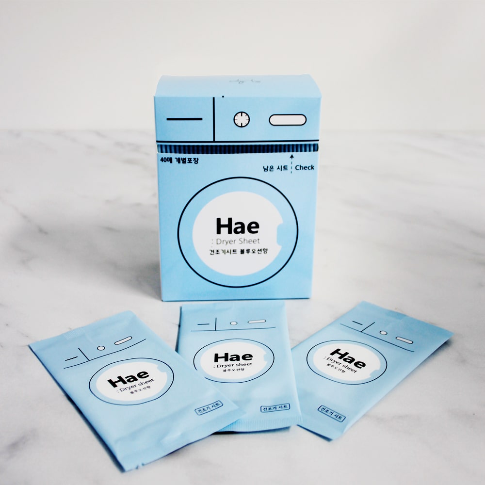 해 Hae 건조기시트 빨래방 섬유유연제 비누향기 40매 4종향