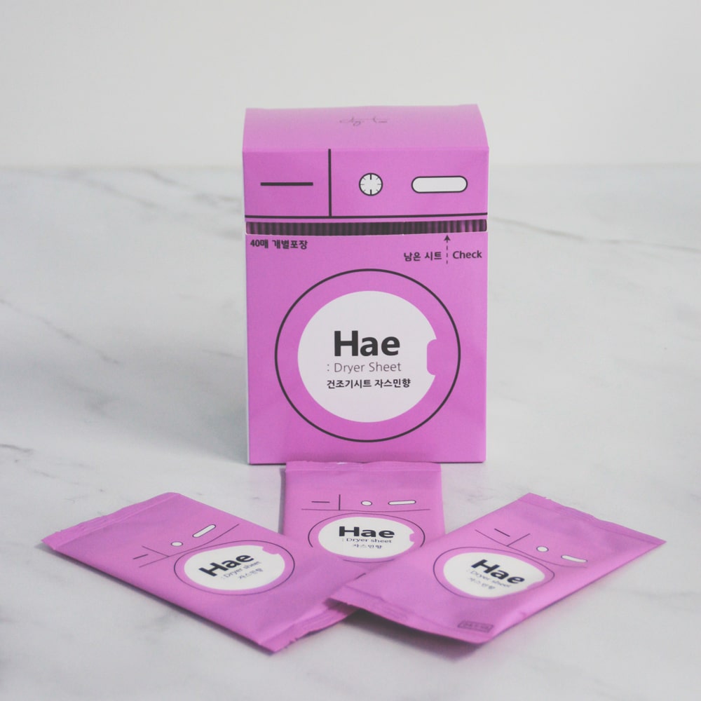 해 Hae 건조기시트 빨래방 섬유유연제 비누향기 40매 4종향