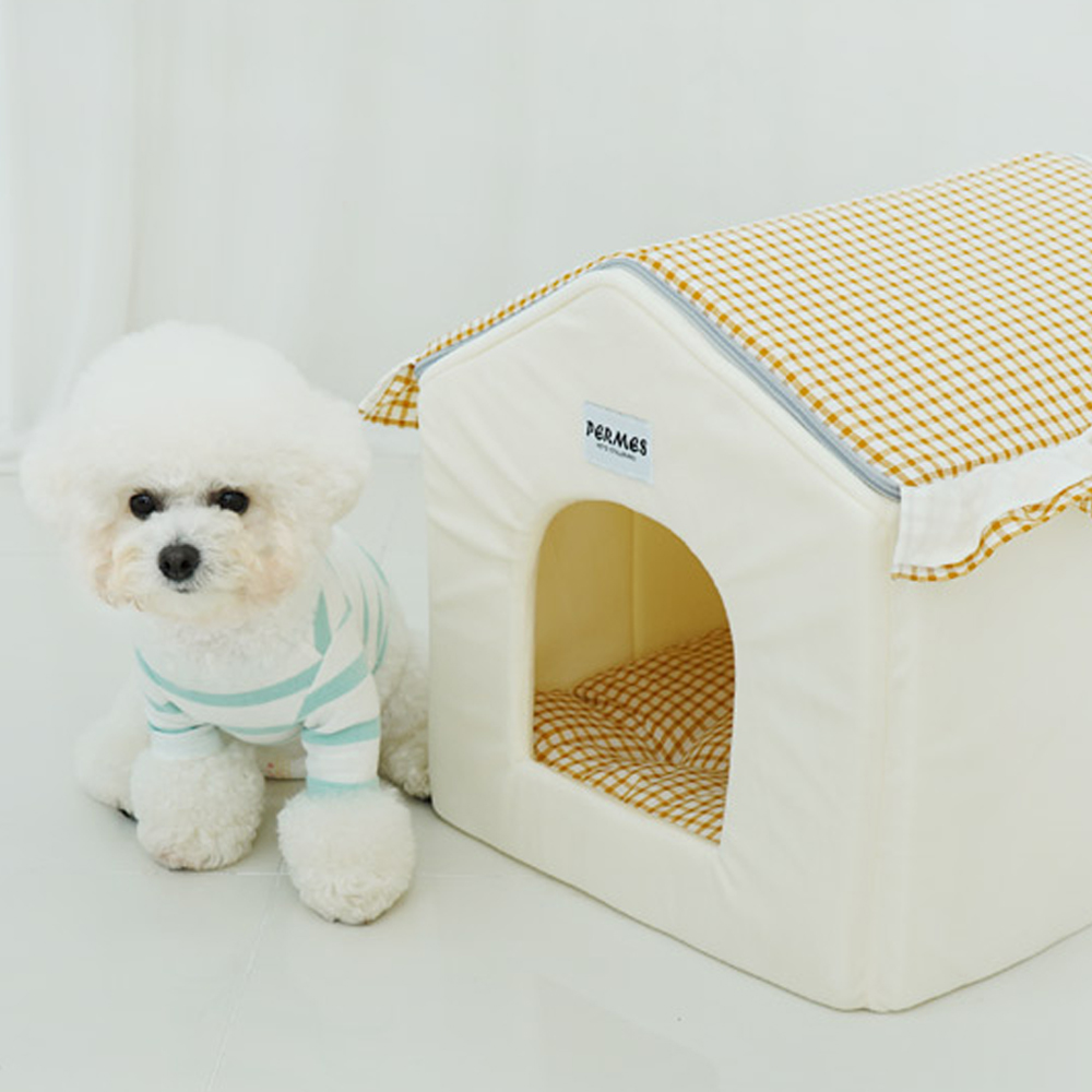 개과천선 리썸 강아지 하우스 고양이 집 매트 내부쿠션 포함 - 상품 이미지