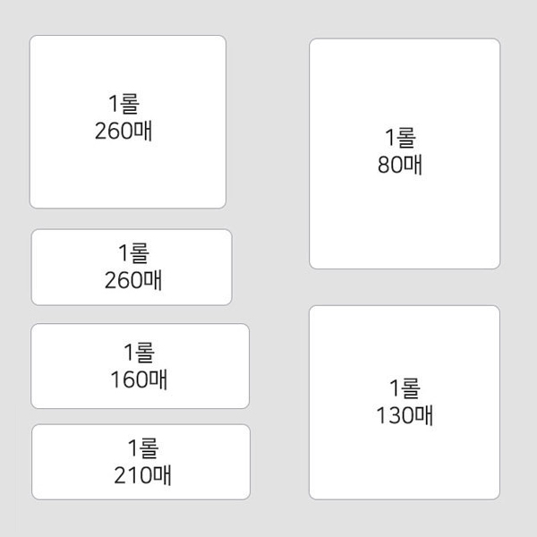 이지드로잉 감열라벨 라벨용지 롤라벨 라벨지 스티커 1롤 : 네오그램