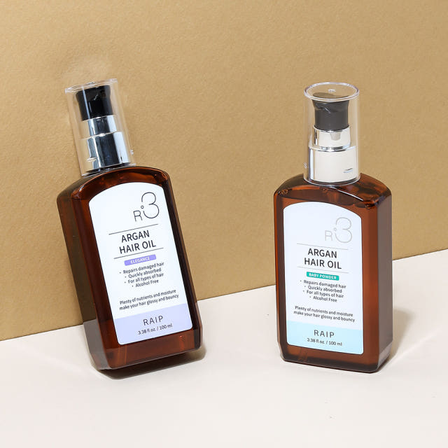 라입 R3 아르간 오일 헤어 에센스 100ml 1+1 베이비파우더 &