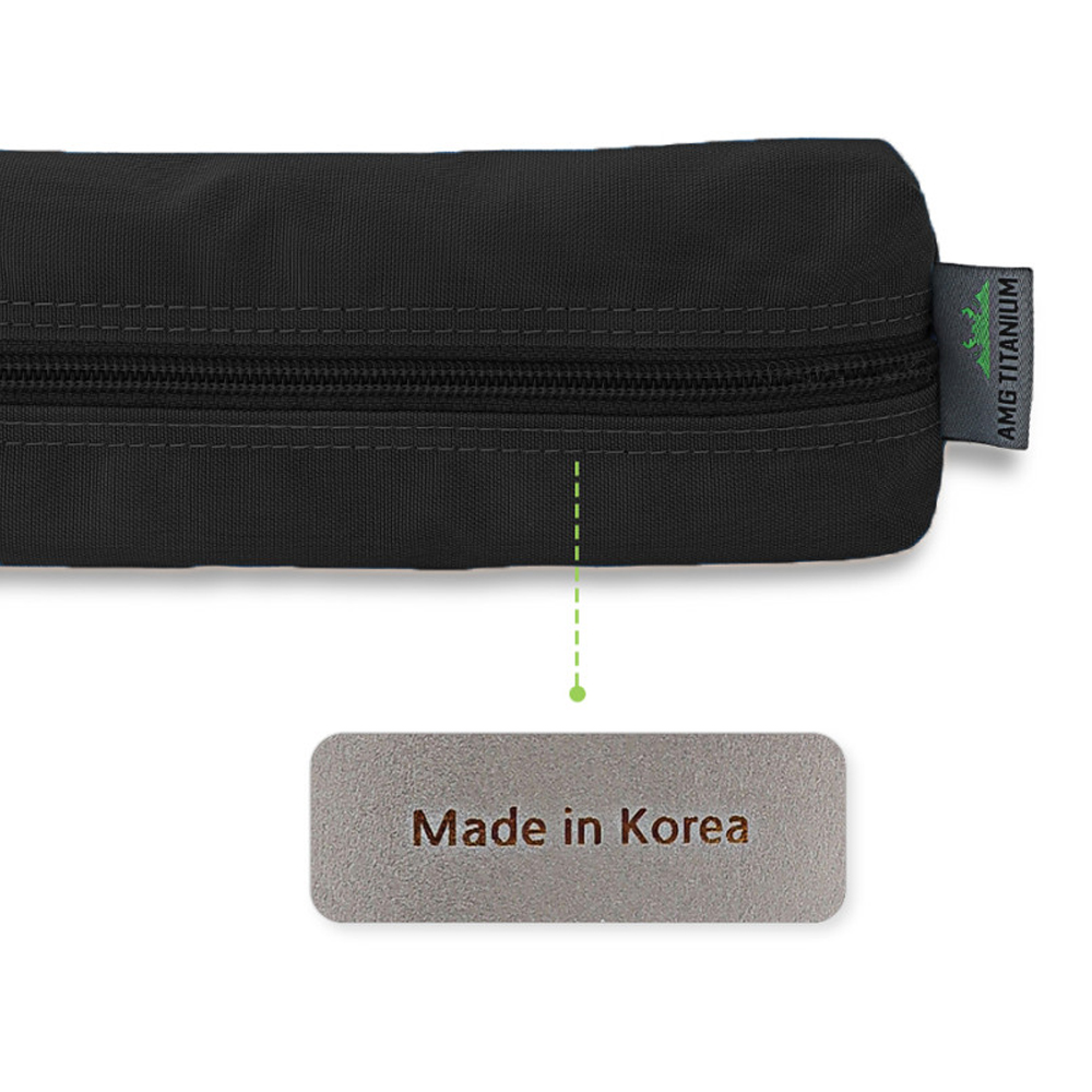 AMG티타늄 수저 케이스 파우치 커트러리 캠핑수저통