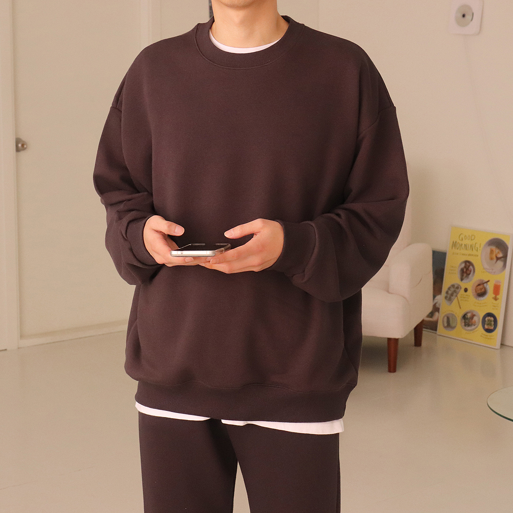 남자맨투맨 빅사이즈 커플 긴팔티 남자오버핏맨투맨 이미지 2