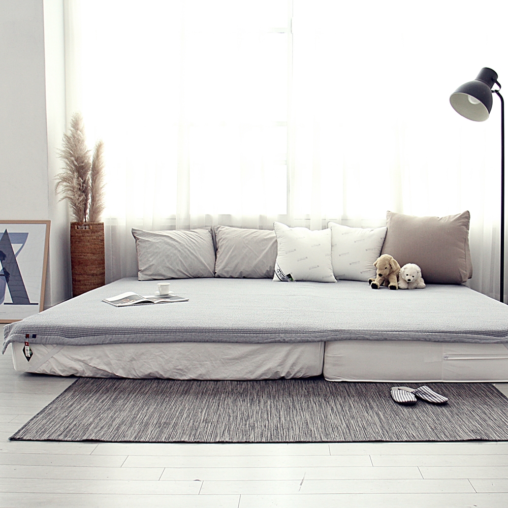 나라데코 순면 피그먼트 워싱 사계절 패밀리침대패드 Q+SS
