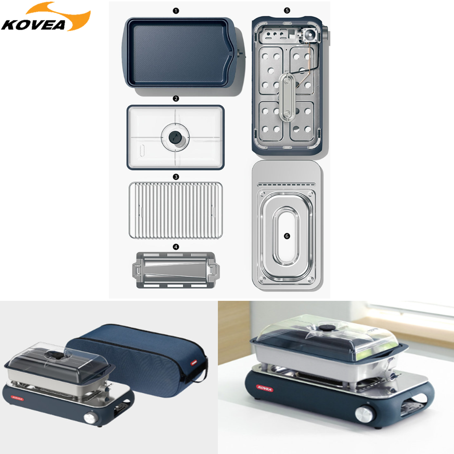 코베아 구이바다 세라믹 투명뚜껑 가스 버너 휴대용 캠핑 부르스타