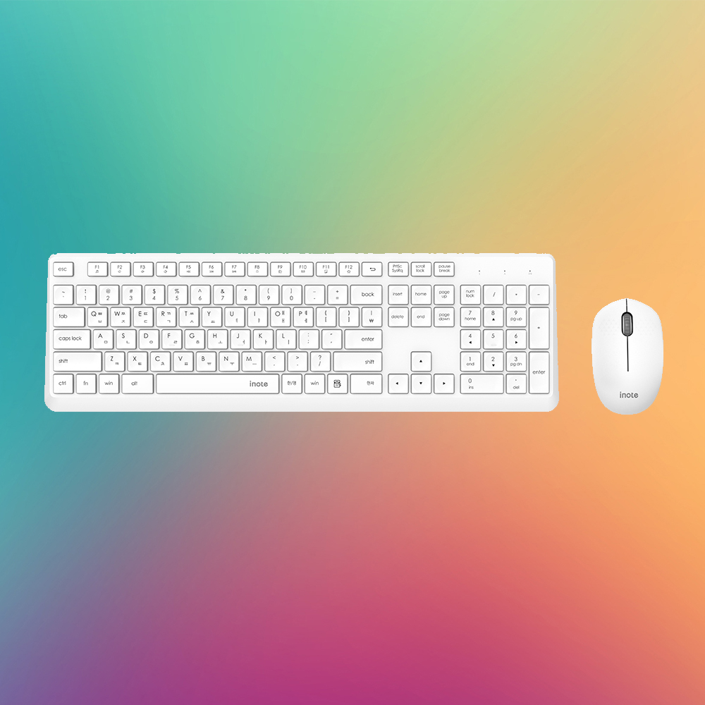 아이노트 KM730R 무선 데스크탑 세트 화이트