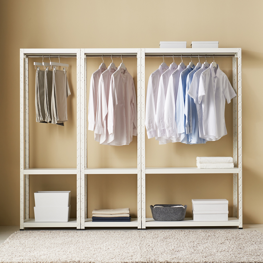 시스템행거 철제 튼튼한 조립식 드레스룸 옷장 행거 스탠드 옷걸이 선반 다요시스