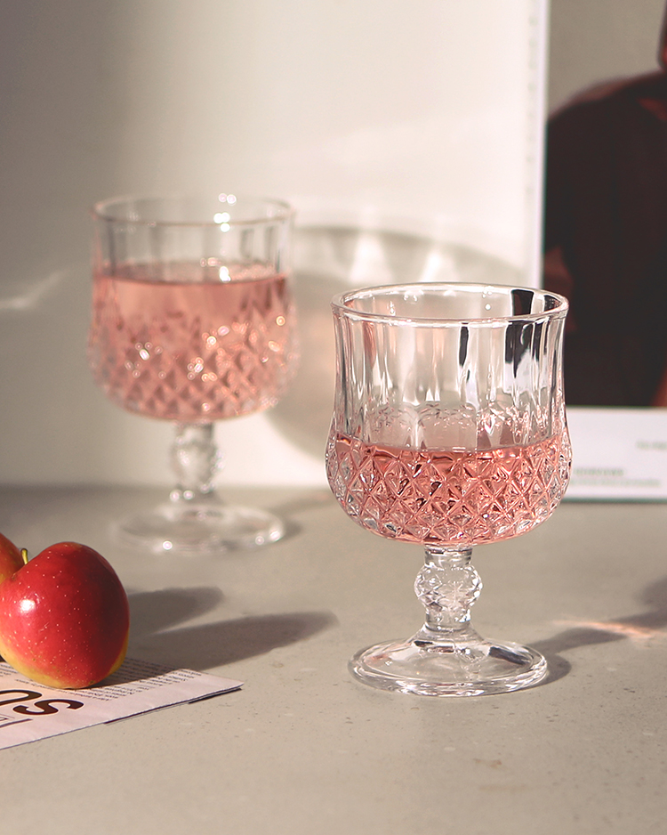 [2개세트] 집들이선물 홈파티 고블렛잔 쁘띠 블루밍 미니와인잔(CRC0067S)