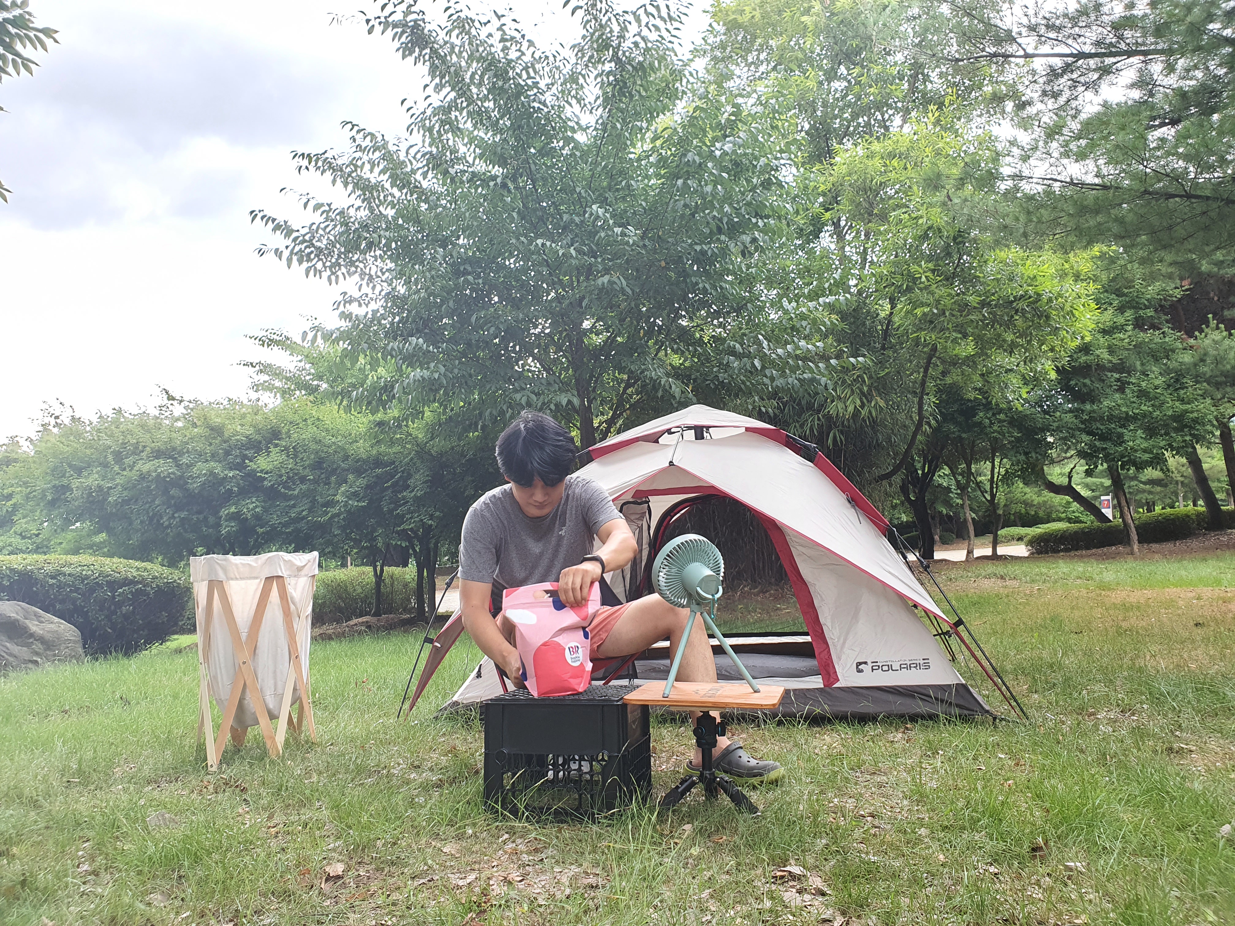 삼각대 테이블 부속 다보 폴딩박스 상판 조립 - 상품 이미지
