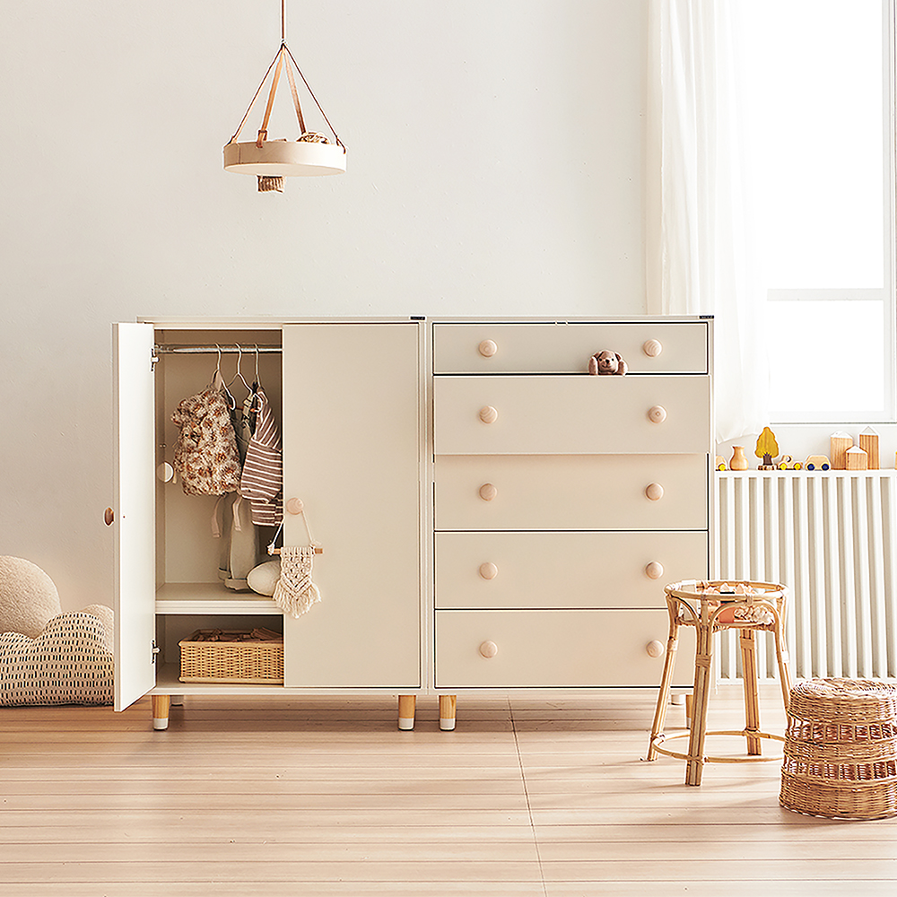 뉴수플레 1600mm 베이비장 세트 키즈 아기 옷장 패밀리옷장