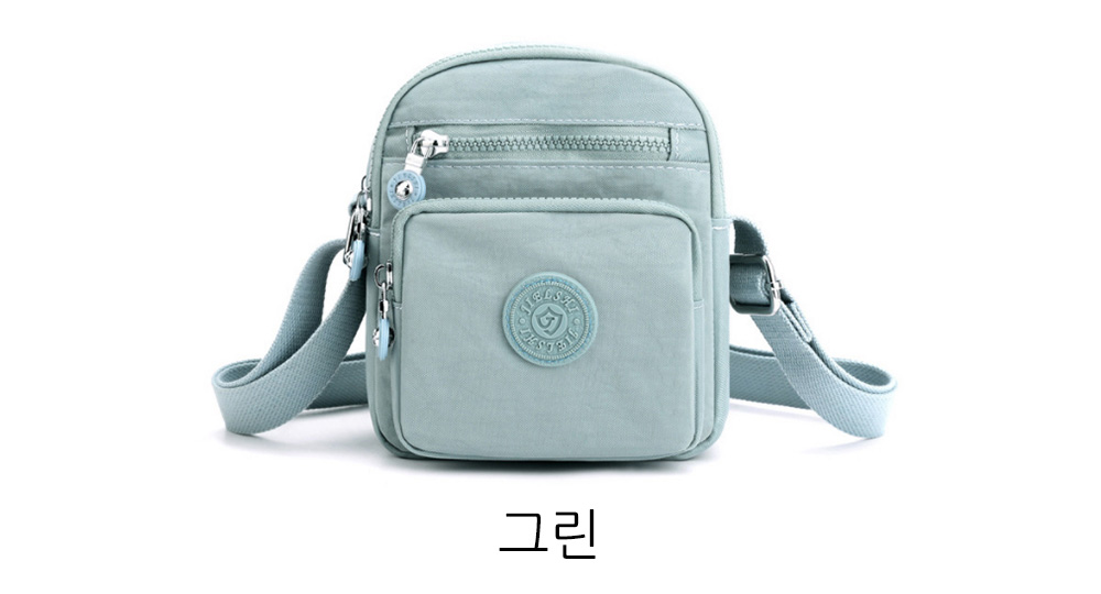 가벼운 미니 크로스백 핸드폰 지갑 가방 나들이 외출 분리수납 나일론 캐주얼 작은 가방 - 상세 이미지 2