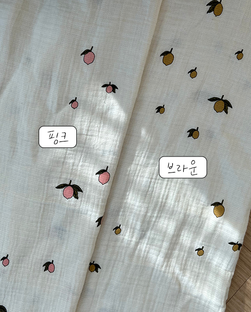 더블유패브릭 도토리 워싱처리 이중거즈 30수 면 천 원단 손수건 침구 천가게 - 상세 이미지 2