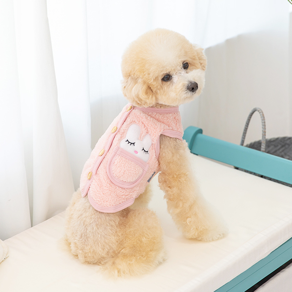강아지옷 강아지조끼 토끼주머니수면조끼