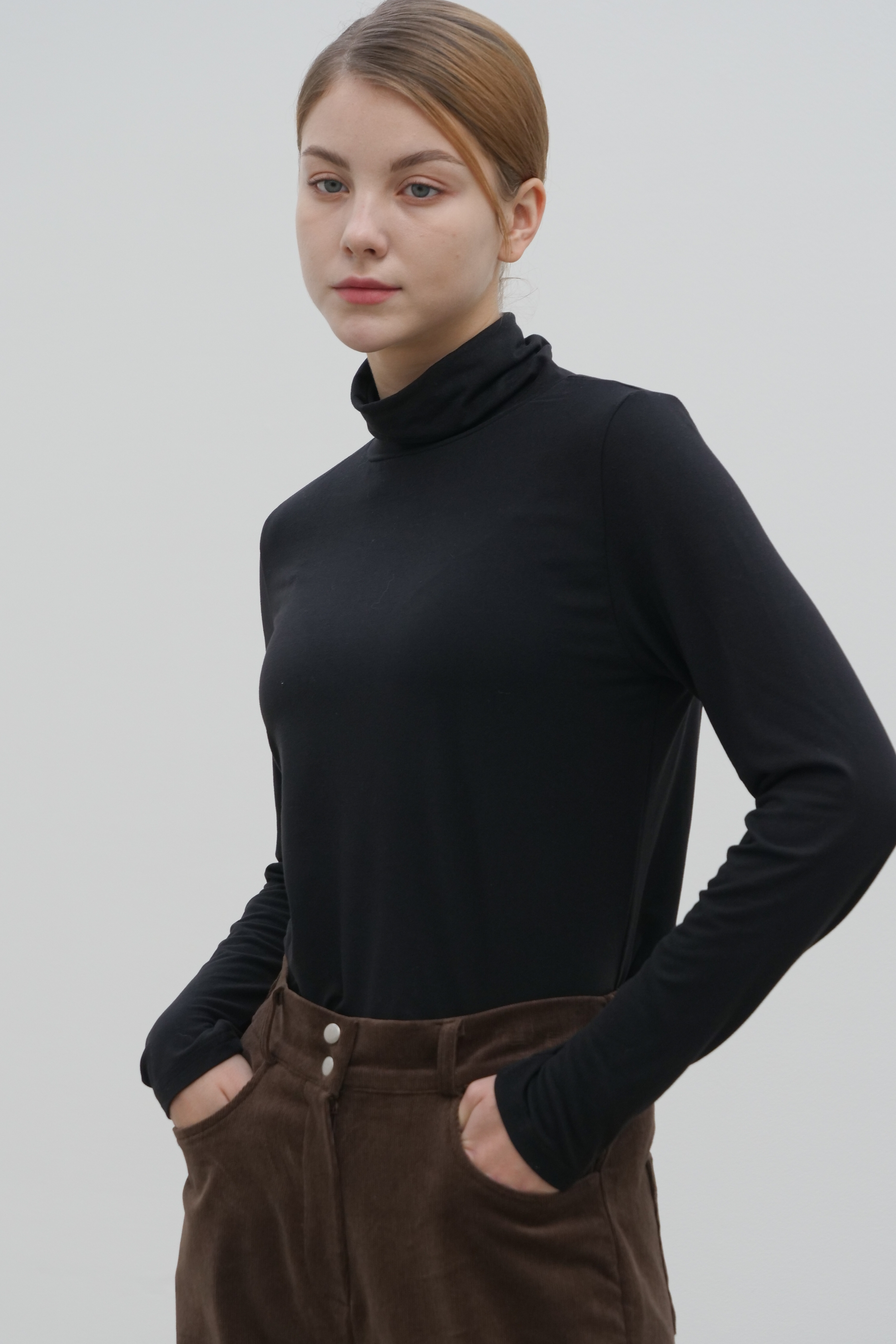 서이너이 히트텍 목폴라 화이트 이너 얇은 히트터치 여성 발열 내의 기모 이미지 3