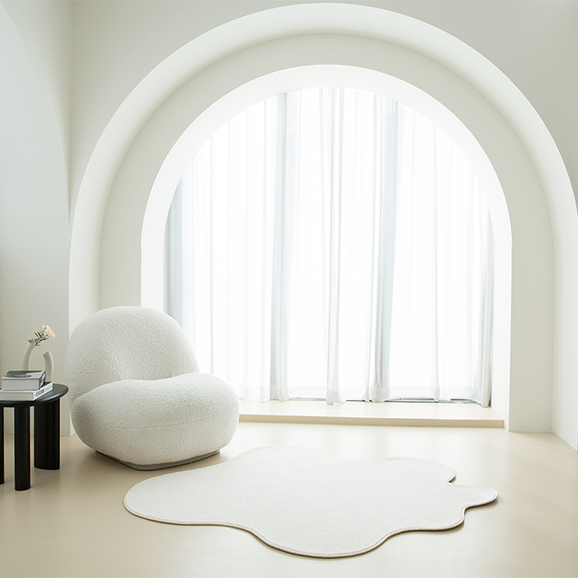 [스케치] 극세사 러그 카페트 구름형 포인트 사계절 먼지없는 단모 옐로우125x150