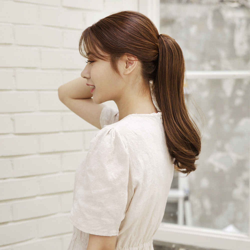 포니테일가발 가발 슬림 집게 씨컬펌 웨이브 긴머리 - 상세 이미지 5