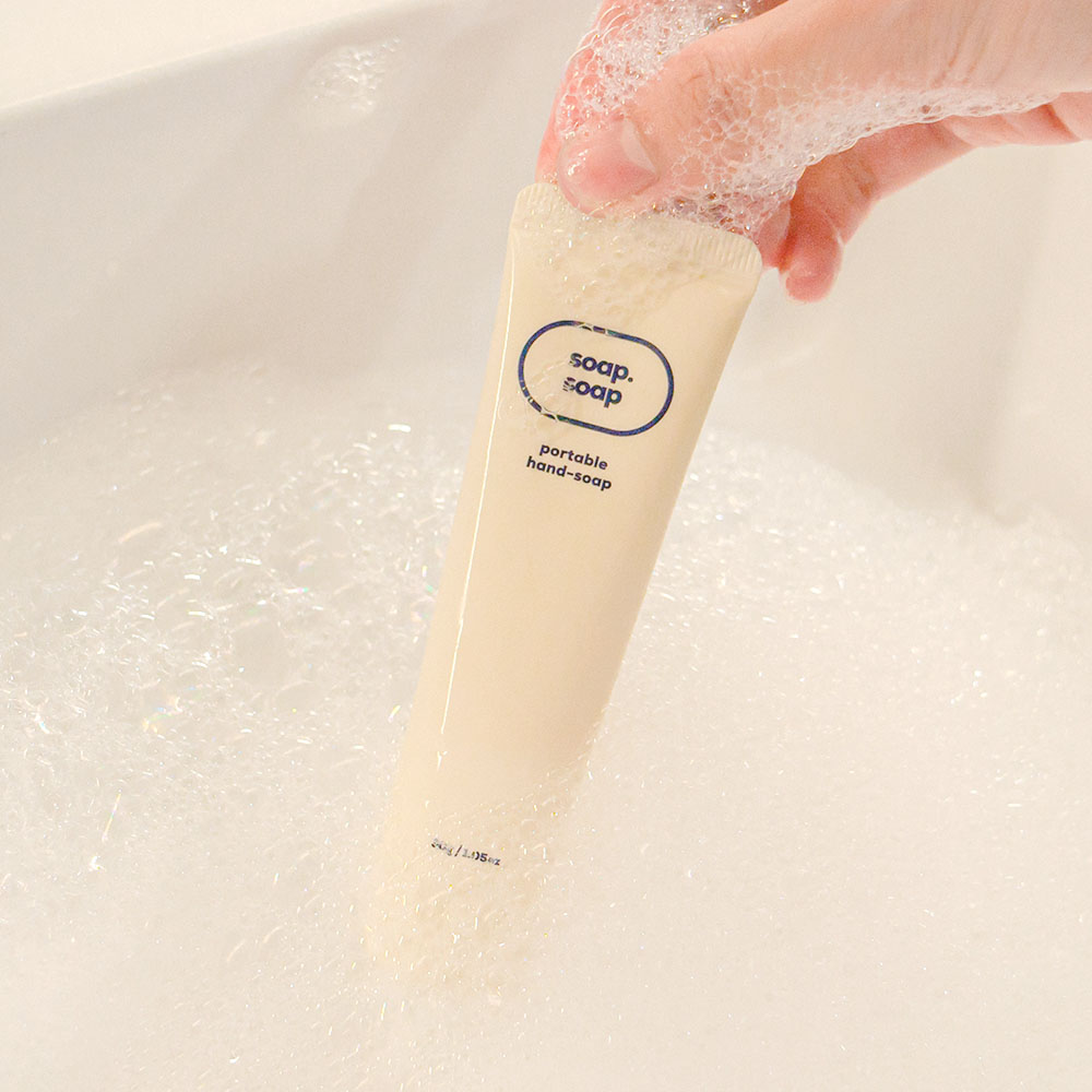 소프소프 휴대용 핸드워시 - 손세정제 거품 물비누 비누향, 30ml, 1개